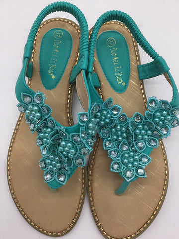 Duo Mei Zu Yuan Size 37/6 Turquoise Sandals
