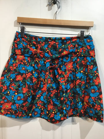 Derek Lam 10 Crosby Size S/4-6 Black & Floral Print Shorts
