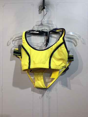 Venus Size S/4-6 Yellow & Black Print Bathing Suit
