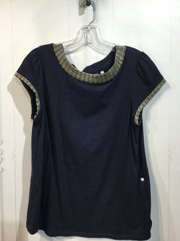 Boden Size M/8-10 Navy & Gold Tops