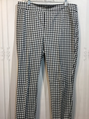 Talbots Size L/12-14 Black & White Pants