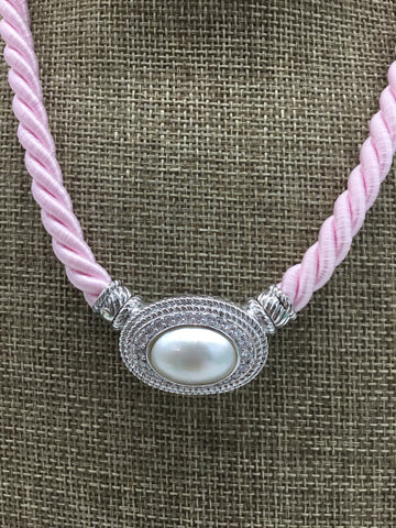 Judith Ripka Pink/Silver/Pearl Necklaces