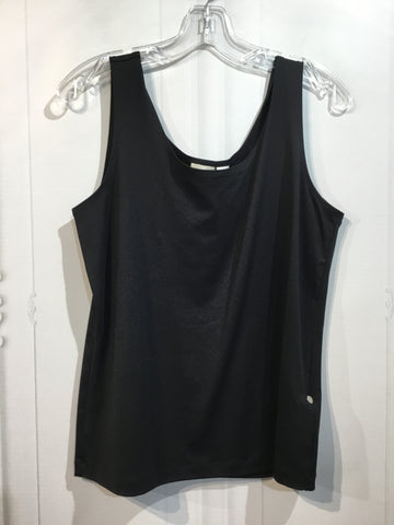 CHICO'S Size 2/Large Black Tops