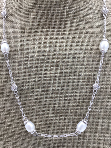 Judith Ripka Silver & Pearl Necklaces