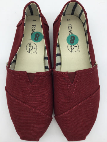 Toms Size 8 Dark Red Shoes