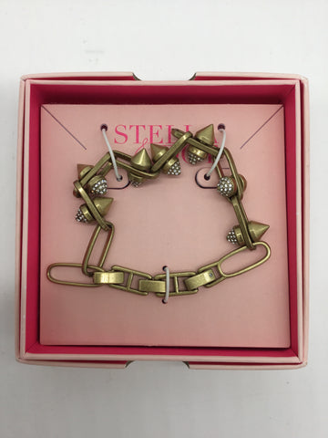 Stella & Dot Size Gold Tone & Crystal Bracelets