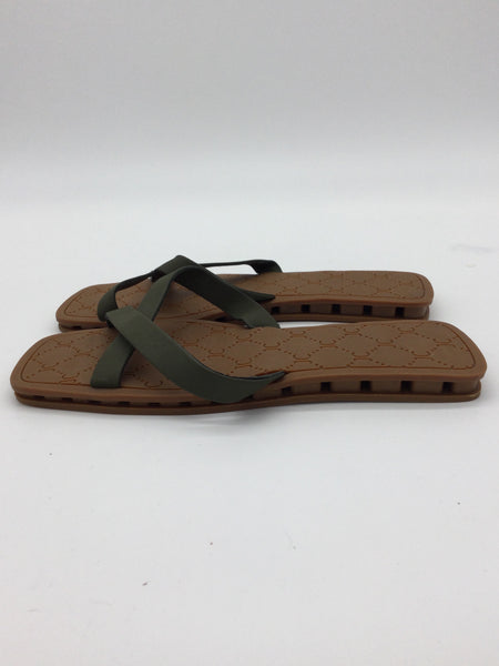 JCREW Size 7 Sage & Tan Sandals