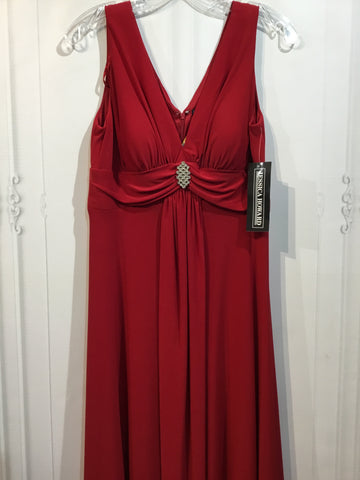 Jessica Howard Size L/12-14 Dark Red Dress
