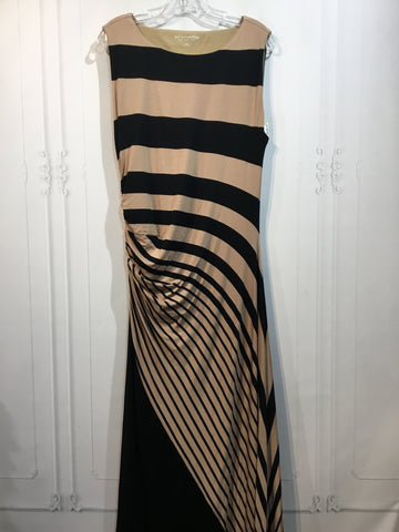 Soft Surroundings Size L/12-14 Beige & Black Dress