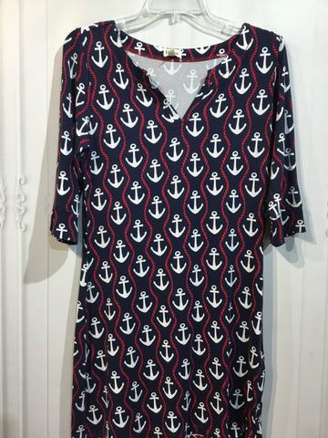 Hatley Size S/4-6 Navy/Red/White Dress