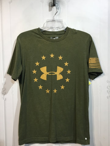 Under Armour Size S/4-6 Sage & Mustard Print Athletic Wear