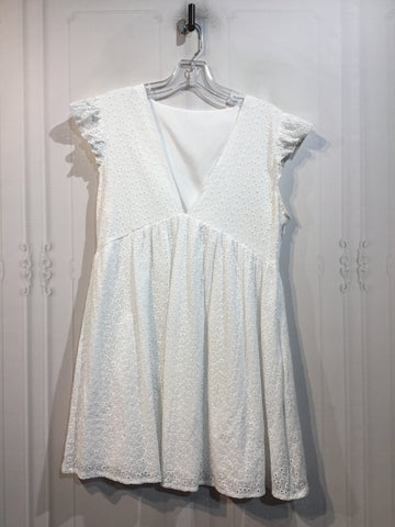 Shein Size LP/12-14 White Dress