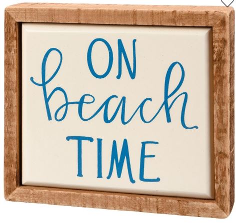 "On Beach Time"  Mini Box Sign