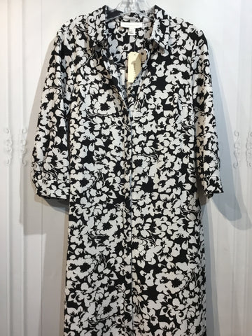 Monteau Size S/4-6 Black & Cream Dress