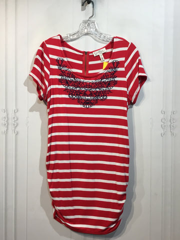Jessica Simpson Size L/12-14 Red/White/Navy Maternity
