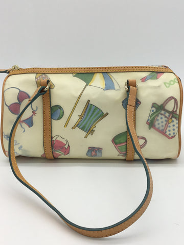 Dooney & Bourke Size Medium Cream/Tan/Multi-Color Handbags