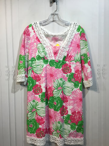 Lilly Pulitzer Size XS/0-2 White/Green/Pink Dress