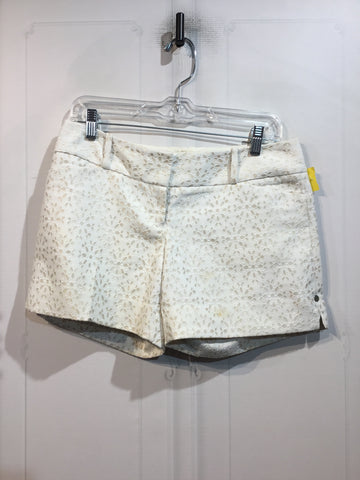 The Limited Size S/4-6 White & Gold Shorts
