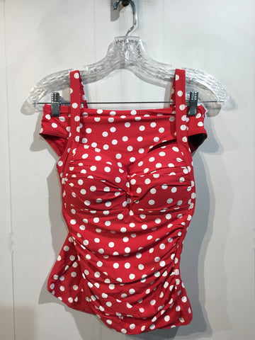 NipTuck Swim Size S/M Red & White Bathing Suit