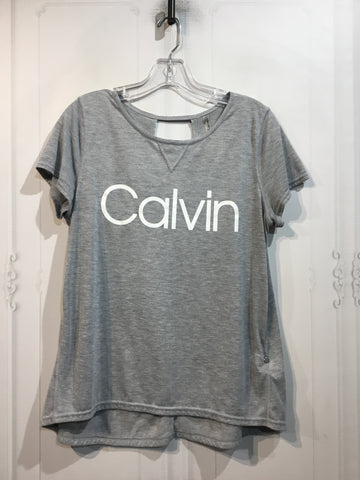 Calvin Klein Performance Size M/8-10 Grey & White Athletic Wear