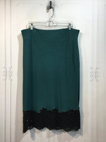 Express Size XL/16-18 Dark Green & Black Skirts