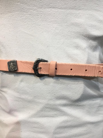 No Label Size Small Baby Pink & Silver Belt
