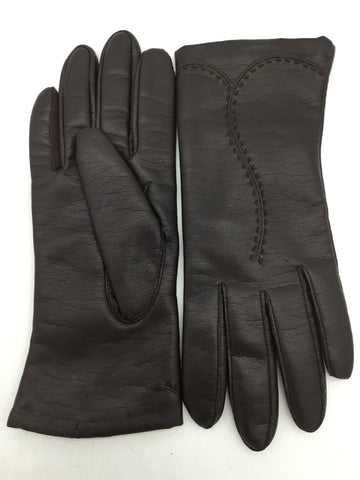 No Label Size Small Dark Brown Gloves