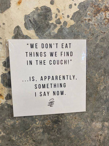 "We Don't Eat Things We Find In The Couch!" Magnet