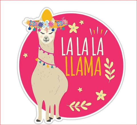 "La La La Llama" - Pink Sticker