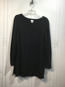 CHICO'S Size L Black Tops