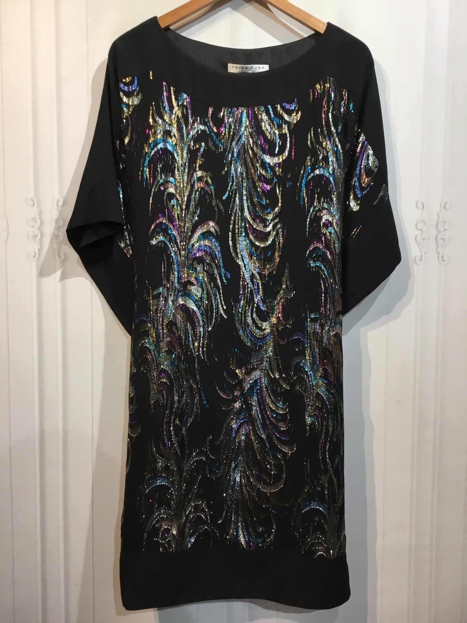 LUXURY Trina Turk Size Large Black DRESS/1 PIECE