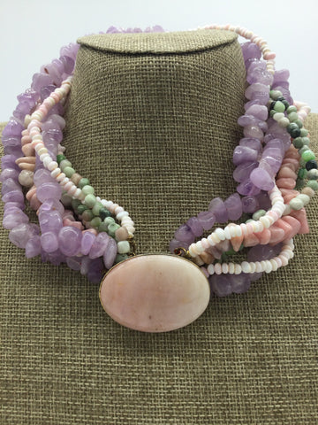 No Label Pink/Purple/White/Green Necklaces