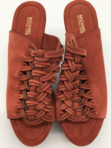 MICHAEL Michael Kors Size 9.5 Brick Red Sandals