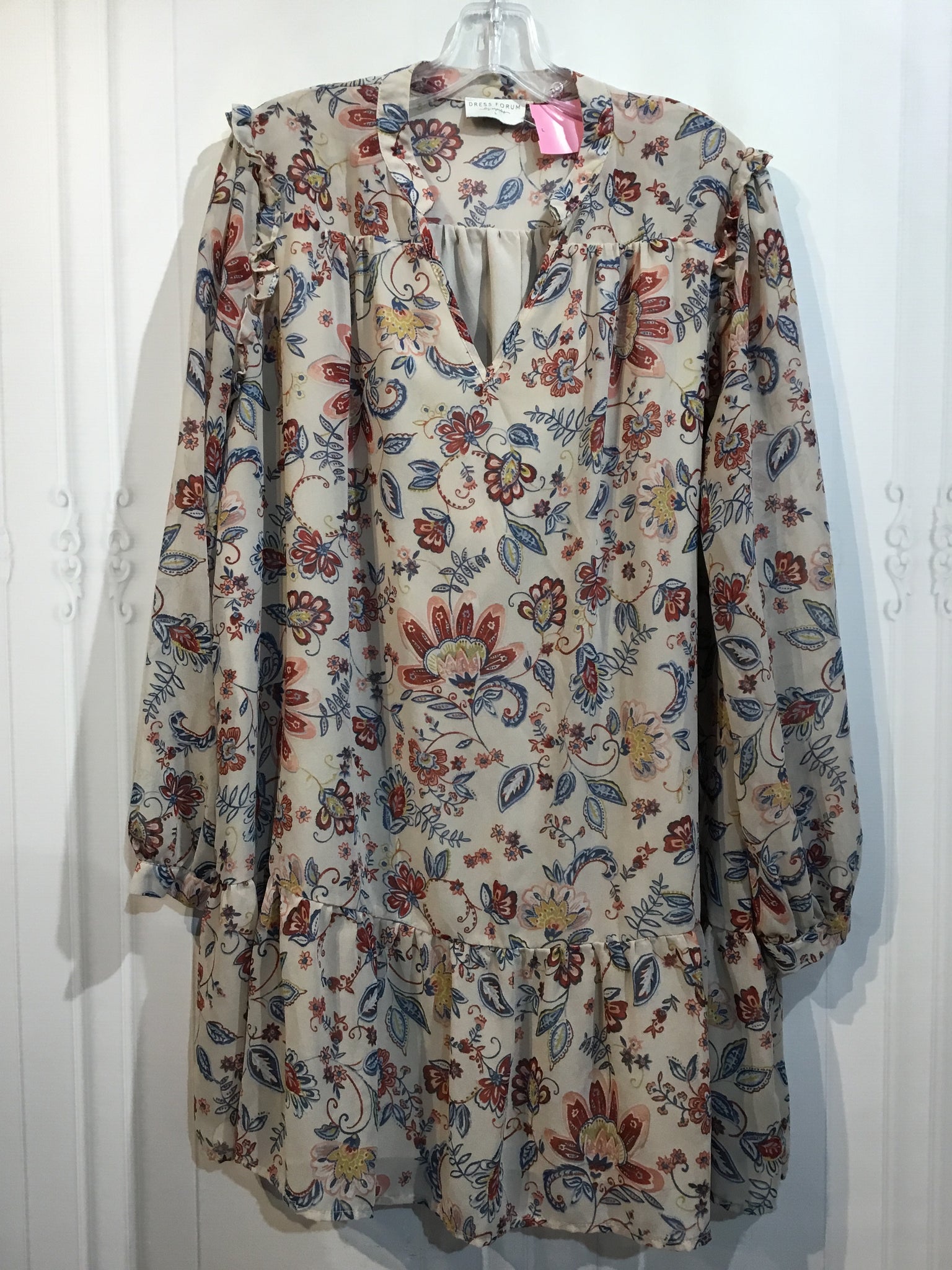 Dress Forum Size Large Beige DRESS/1 PIECE