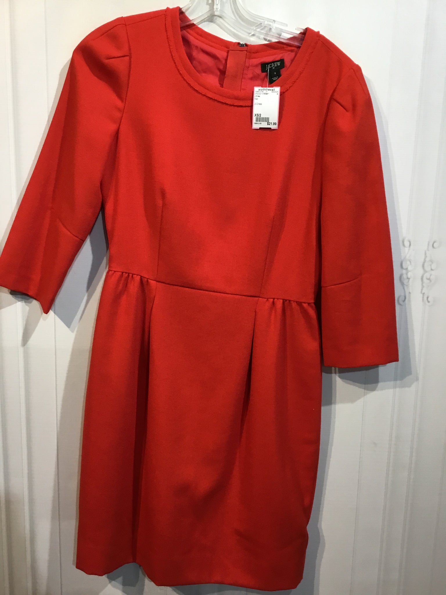 J Crew Size XS/2 Red DRESS/1 PIECE