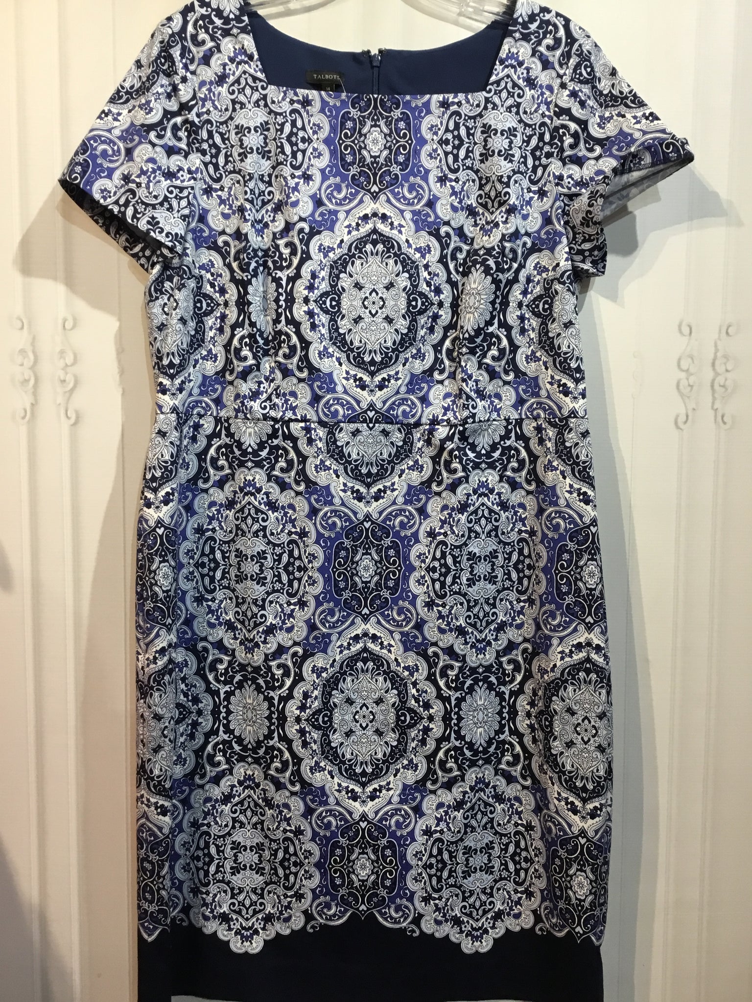 Talbots Size L/14 Blue DRESS/1 PIECE