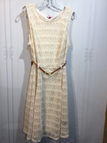 Sharagano Size XL/16 White DRESS/1 PIECE
