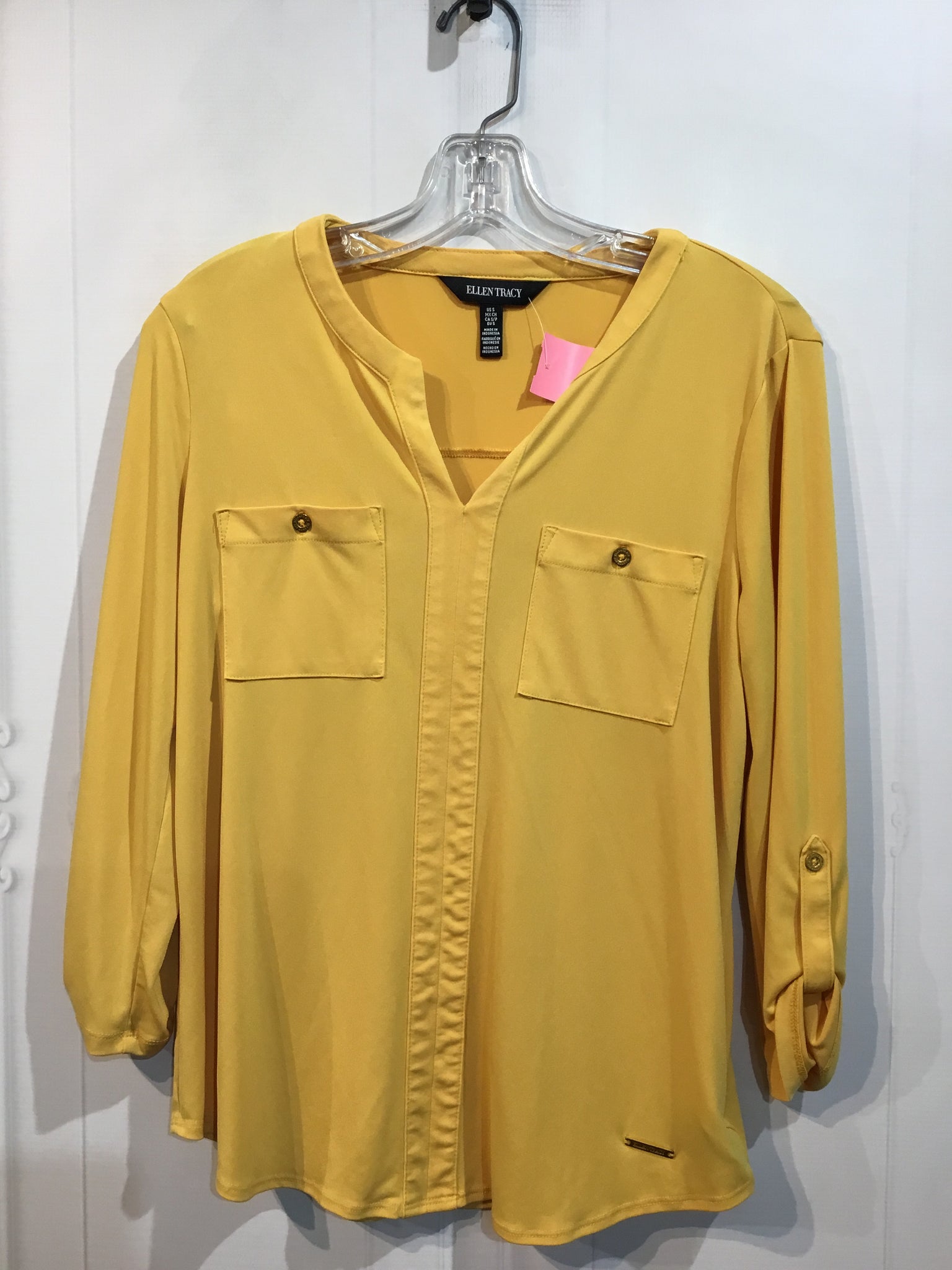 ELLEN TRACY Size Small Yellow Tops