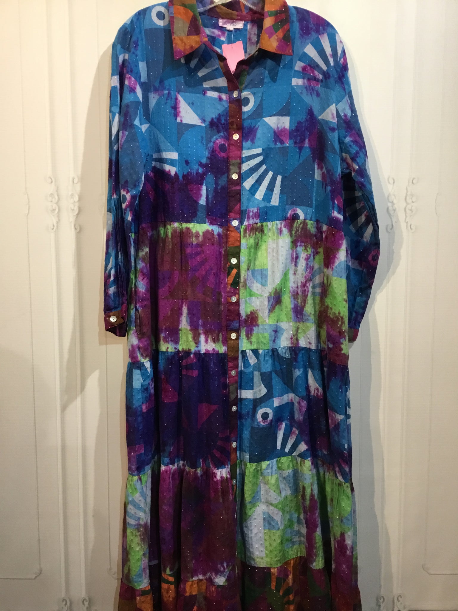 Be Boho Size Large Blue DRESS/1 PIECE