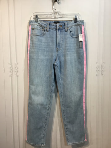 Talbots Size M/8-10 Denim & pink Jeans