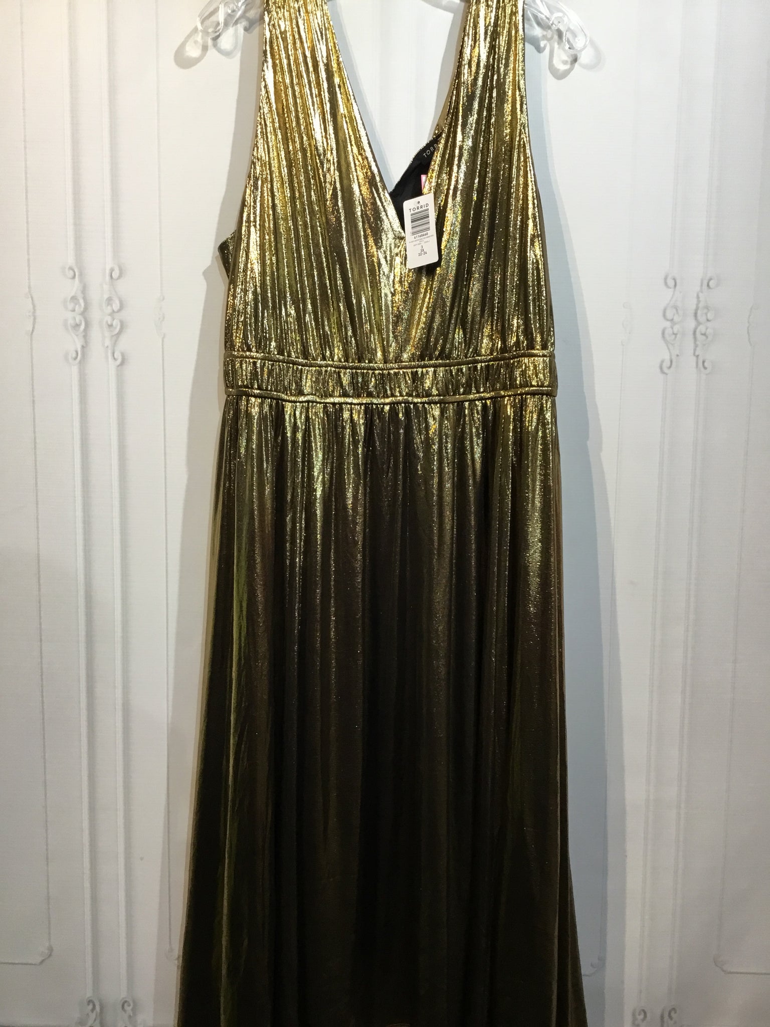NWT - Torrid Size 3X/22-24 Gold DRESS/1 PIECE