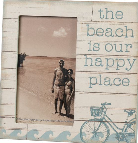 "The Beach Is Our Happy Place"  Photo Frame