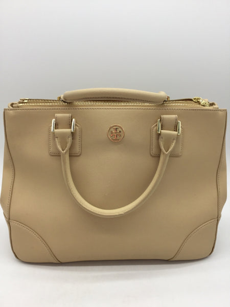 LUXURY Tory Burch Size Medium Beige Purses/Wallets