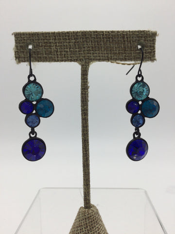 No Label Size Black/Blue/Turquoise Earrings