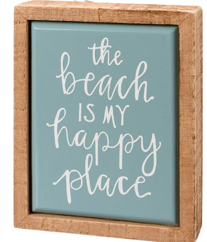 "The Beach Is My Happy Place"  Mini Box Sign