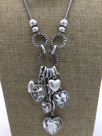 Traci Lynn Silver & Crystal Necklaces