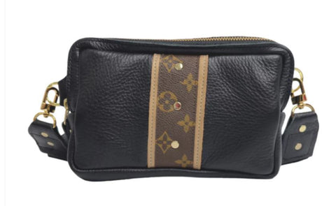 UPCYCLED  Louis Vuitton Black Leather Belt Bag