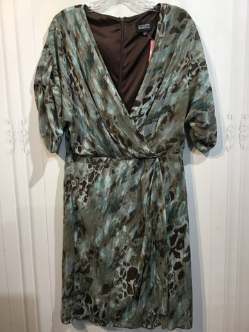 Adrianna Papell Size L/12 Brown DRESS/1 PIECE