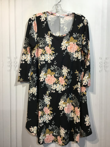 JollieLovin Size Medium Black DRESS/1 PIECE
