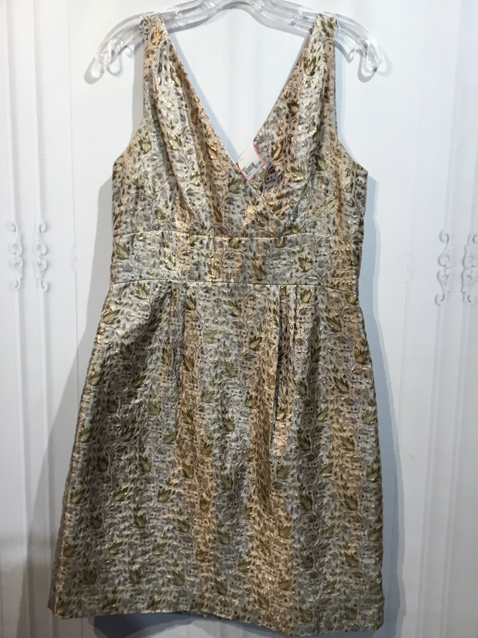 LAUREN Ralph Lauren Size M/8 Gold DRESS/1 PIECE